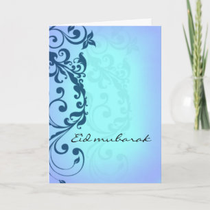 Eid moubarak - carte bleue de voeux