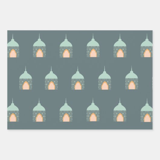 Eid Moubarak Eid Enveloppement cadeau papier ensem (Devant)