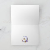 Eid moubarak lune aquarelle Ramadan carte (Intérieur)