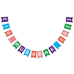 Eid Mubarak 2023 Colorful Eid Decorations Banner