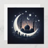 Eid Mubarak Aanpasbare Groet Tekst Feestdagenkaart (Voorkant / Achterkant)