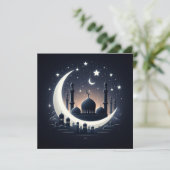 Eid Mubarak Aanpasbare Groet Tekst Feestdagenkaart (Staand voorkant)