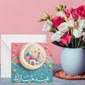 Eid Mubarak Arabisch Notitiekaartje