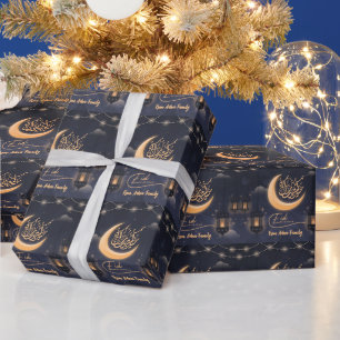 eid mubarak arabische kalligrafie moslim cadeaupapier