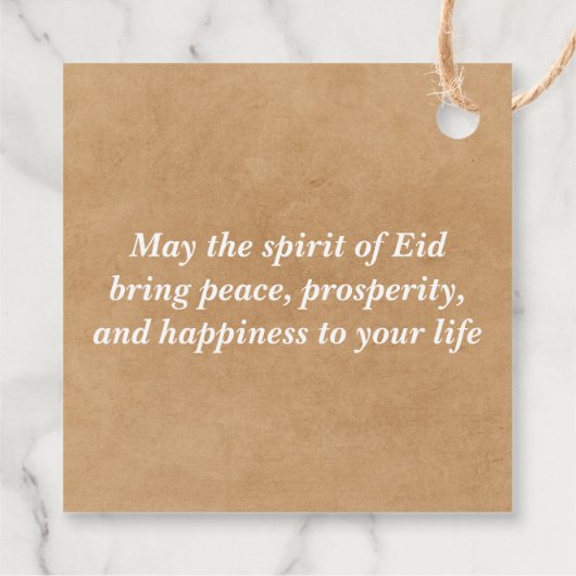 Eid Mubarak Bedankjes Labels (Achterkant)