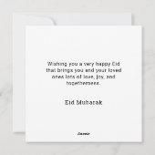 Eid Mubarak Black en Gold Feestdagenkaart (Achterkant)