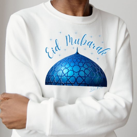 Eid Mubarak Blauwe Moskee T-shirt