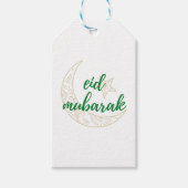 Eid Mubarak Cadeau Label - Groen en Goud Cadeaulabel (Voorkant)