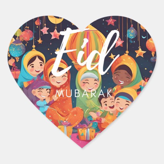 Eid Mubarak Cadeau voor Stickers (Voorkant)