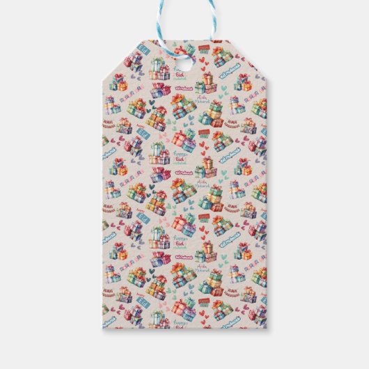Eid Mubarak Cadeaubijslage Cadeaulabel (Voorkant)