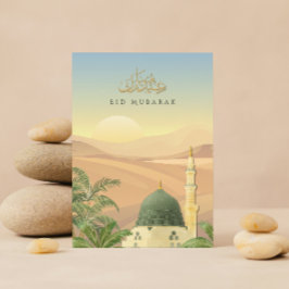 Eid Mubarak Card with Masjid An-Nabawi | Corporate Kaart