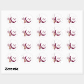 Eid Mubarak Classic Round Sticker (Vel)