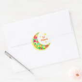 Eid Mubarak Colorful Crescent Ronde Sticker (Envelop)