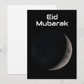 Eid Mubarak crescent maanvakantie groet Aankondiging (Voorkant / Achterkant)