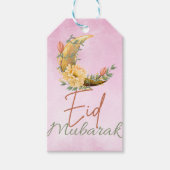 Eid Mubarak Eid Floral Moon Gift Label Cadeaulabel (Voorkant)