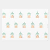 Eid Mubarak Eid Gift Wrap papier set van 3 Inpakpapier Vel (Voorkant 2)