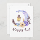 eid mubarak, Eid Ul Fitr Briefkaart (Voorkant / Achterkant)