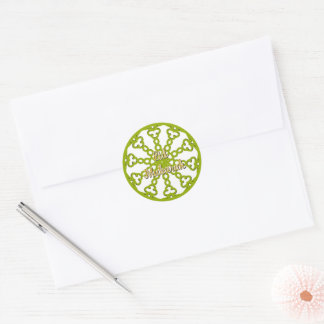 Eid Mubarak Eid Wenskaart Green Ronde Sticker