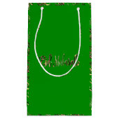 Eid Mubarak Elegant Green Gold Typografie Klein Cadeauzakje (Voorkant)