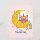Eid Mubarak Feestdagenkaart (Voorkant / Achterkant)