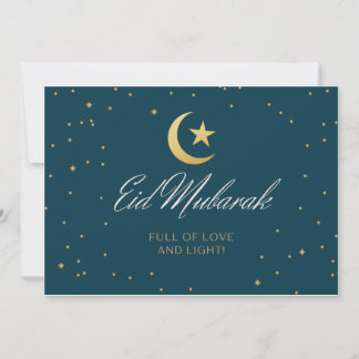 Eid Mubarak Flat Wenskaart Kaart