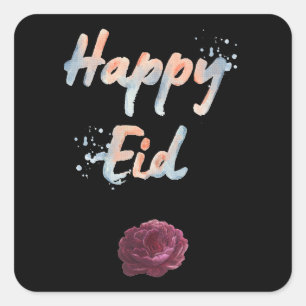 Eid Mubarak florale en pastelkleuren Vierkante Sticker