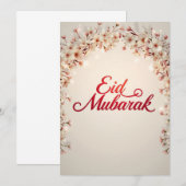 Eid mubarak for Eid Fitr Card Kaart (Voorkant / Achterkant)