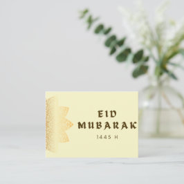 Eid Mubarak geel Wenskaart Notitiekaartje