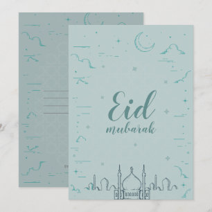 Eid Mubarak gevouwen wenskaart Kaart