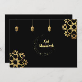 Eid Mubarak Golden Customize Kaart