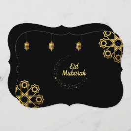 Eid Mubarak Golden Customize Kaart