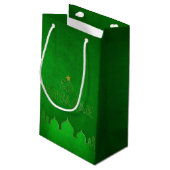 Eid Mubarak Green Gold Mosque Klein Cadeauzakje (Achterkant Gekanteld)