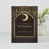 Eid Mubarak Greep Feestdagenkaart (Staand voorkant)