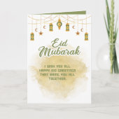 Eid Mubarak- groet bedankpas Bedankkaart (Voorkant)
