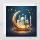 Eid Mubarak  Groeten Tekst Feestdagenkaart (Voorkant / Achterkant)