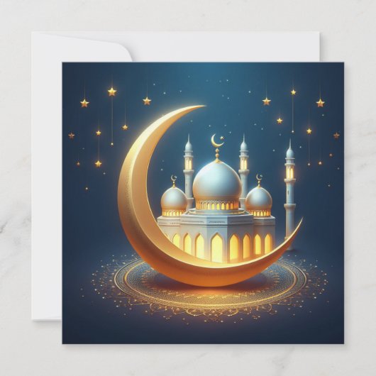 Eid Mubarak  Groeten Tekst Feestdagenkaart (Voorkant)