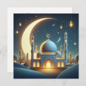 Eid Mubarak  Groeten Tekst Feestdagenkaart (Voorkant / Achterkant)