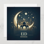 Eid Mubarak Groeten Tekst Feestdagenkaart (Voorkant / Achterkant)