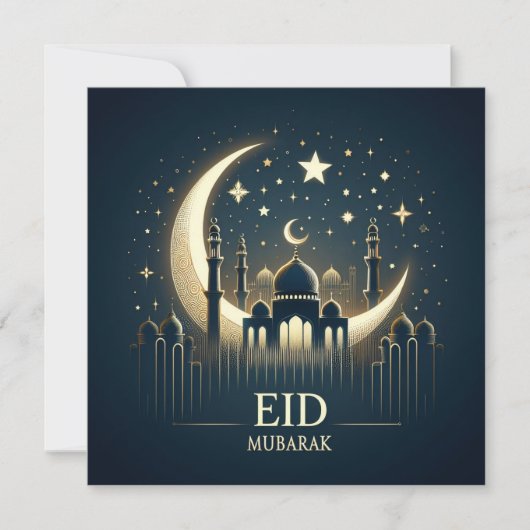 Eid Mubarak Groeten Tekst Feestdagenkaart (Voorkant)