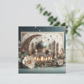 Eid Mubarak Groeten Tekst Feestdagenkaart (Staand voorkant)