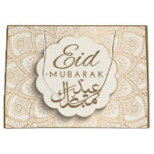Eid Mubarak | Happy Eid Golden Calligraphy Mandala Groot Cadeauzakje (Voorkant)
