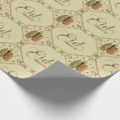 Eid Mubarak - Happy Eid - Ramadan Kareem Cadeaupapier (Hoek)