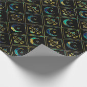 Eid Mubarak - Happy Eid - Ramadan Kareem Cadeaupapier (Hoek)