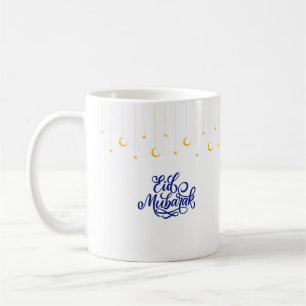 Eid Mubarak in blauwe kleur Koffiemok