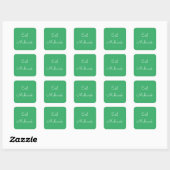 Eid Mubarak in zee groen Vierkante Sticker (Vel)