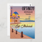 Eid mubarak islamitische feestkaarten briefkaart (Voorkant / Achterkant)