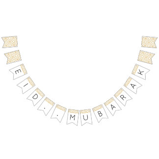 Eid Mubarak Islamitische geometrische goudversieri Vlaggetjes