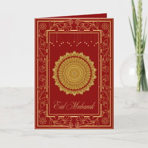 Eid Mubarak islamitische wenskaart met mandala Kaart