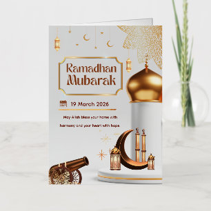 Eid Mubarak Kaart met Masjid