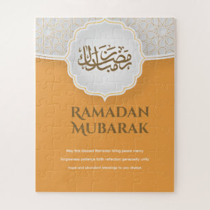 Eid Mubarak Kaart met Masjid Legpuzzel